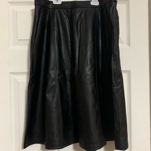 CALVIN KLEIN Faux Leather Skirt